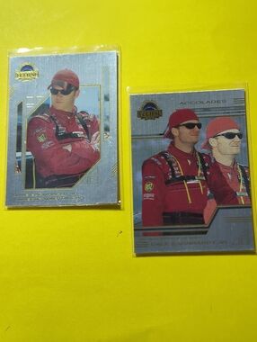 Dale Earnhardt Jr. Racing Card Lot Of 2 Red Uniform Press Pass 10th Anniversary
